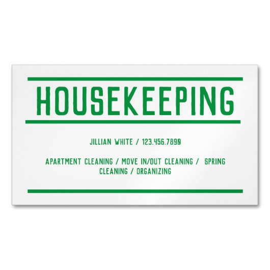 Huishouding Aangepaste QR Magnetisch Visitekaartje (Voorkant)