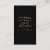 Huishouding Maid Service Schoonmaak Roos Goud Visitekaartje (Achterkant)