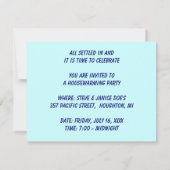 HUISHOUDKUNDIGE HOUSEWARMINGPARTIJ INVITE INVITATI KAART (Achterkant)