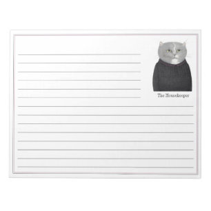 HUISHOUDSTER CAT 11x8.5 Notitieblok