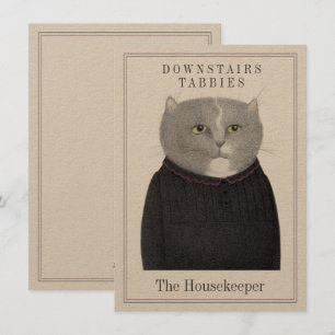 HUISHOUDSTER CAT 4.5x6.25 Platte Kaart + Tekst op