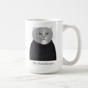 HUISHOUDSTER CAT Tall White Mok + Tekst