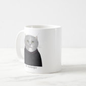 HUISHOUDSTER CAT Witte Mok + Tekst (Voorkant links)