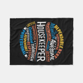 Huishoudster Gifts Funny Huishouden Week Apprecia Fleece Deken (Voorkant (Horizontaal))