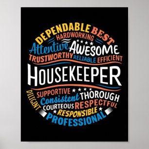 Huishoudster Gifts Funny Huishouden Week Apprecia Poster