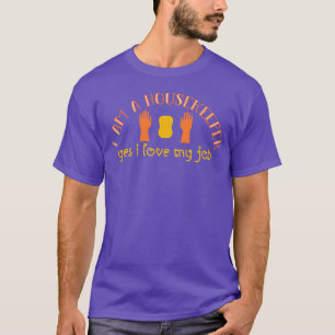 Huishoudster Grappige humor reis 70s vintage T-shirt