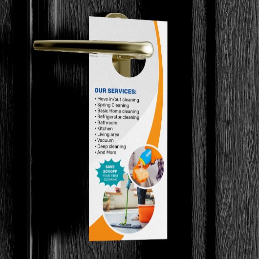 Huishoudster Huis Kantoor Schoonmaak Maid Service Deurhanger