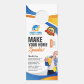 Huishoudster Huis Kantoor Schoonmaak Maid Service Deurhanger (Voorkant)