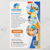 Huishoudster Huis Kantoor Schoonmaak Maid Service Flyer (Achterkant)