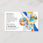 Huishoudster Huis Kantoor Schoonmaak Maid Service Visitekaartje (Achterkant)