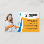 Huishoudster Huis Kantoor Schoonmaak Maid Service Visitekaartje (Voorkant)