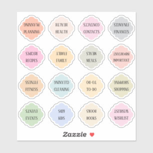 Huishoudster Index Tabs Binder Verdeler Bujo Plann Sticker