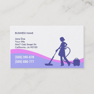 Huishoudster & Maid Business Card Template Visitekaartje