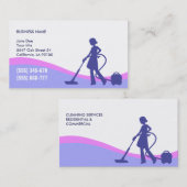 Huishoudster & Maid Business Card Template Visitekaartje (Voorkant / Achterkant)