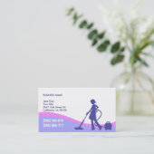 Huishoudster & Maid Business Card Template Visitekaartje (Staand voorkant)