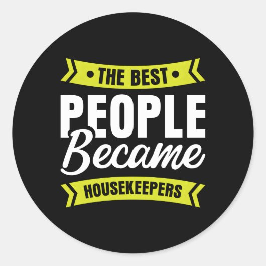 Huishoudster Maid Housemaid Handmaiden Ronde Sticker (Voorkant)