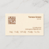 Huishoudster QR Visitekaartje (Achterkant)