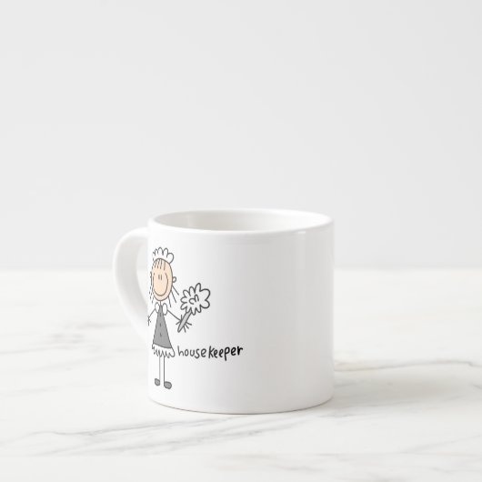 Huishoudster Stick Figure Espresso Kop (Links)
