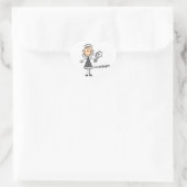 Huishoudster Stick Figure Hart Sticker (Tas)