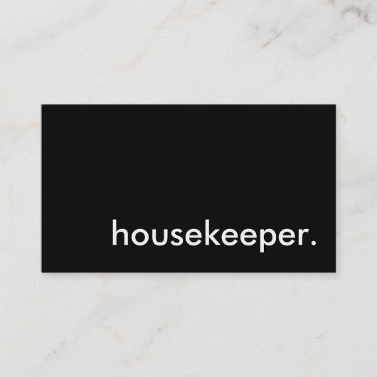 huishoudster. visitekaartje (Voorkant)