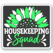 Huishoudteam Grappige Huishoudster Matching Sticker (Voorkant)