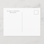 Huisje aan het strand huurkaartje briefkaart (Achterkant)