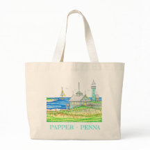 Huisje bij het Zee Jumbo Canvas tas