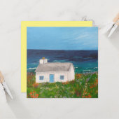 Huisje bij het zee kaart (Voorkant / Achterkant in situ)