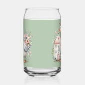 Huisje Gans Bloemenschildering Blikvorm Glas (Rechts)