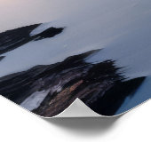 Huisje huis aan het meer Serene landschap Poster (Hoek)