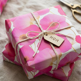 Huisje in het bos Wilde Bloemen Botanische Bloem- Cadeaupapier