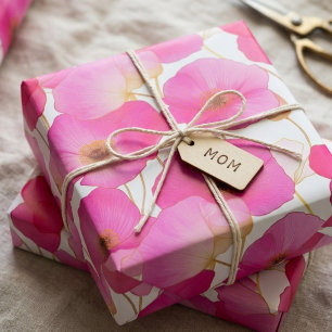 Huisje in het bos Wilde Bloemen Botanische Bloem- Cadeaupapier