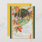  huisje laat hek Thanksgiving Briefkaart (Voorkant / Achterkant)