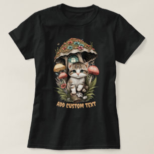 Huisje met bloemen en katje Paddenstoel, Liefhebbe T-shirt