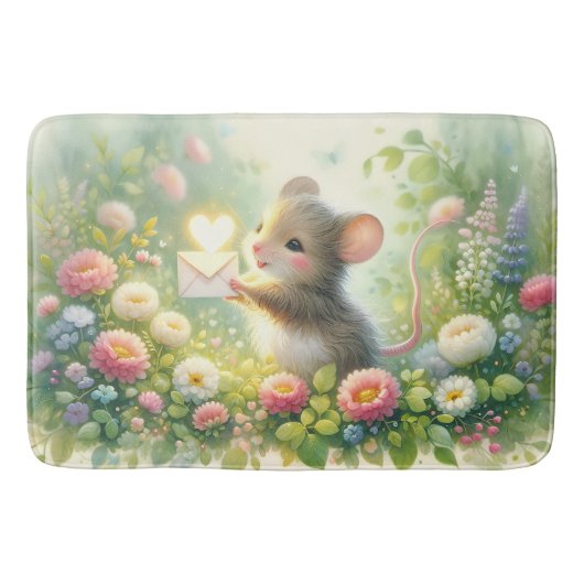 Huisje Muis Liebesbrief Weide Badmat (Voorkant)