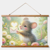 Huisje Muis Liebesbrief Weide Hangend Wandkleed (Voorkant)