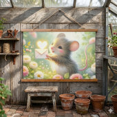 Huisje Muis Liebesbrief Weide Hangend Wandkleed