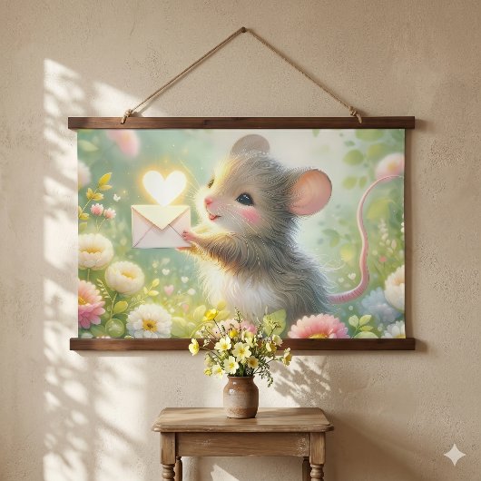 Huisje Muis Liebesbrief Weide Hangend Wandkleed