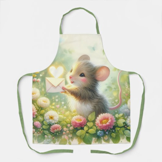 Huisje Muis Liebesbrief Weide Schort (Voorkant)