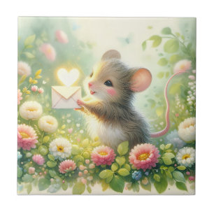 Huisje Muis Liebesbrief Weide Tegeltje