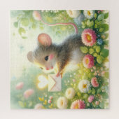 Huisje Muis Liefdesbrief Weide Legpuzzel (Verticaal)