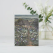 Huisje op de heuvel briefkaart (Staand voorkant)