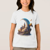 Huisje op de maan Tri-Blend shirt (Voorkant)