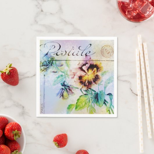  huisje panty bloem briefkaart servetten (Insitu)