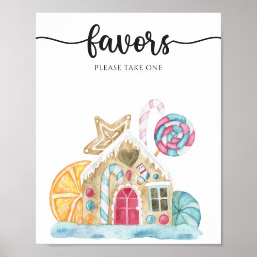 Huisje van peperkoek - Favorieten Poster (Voorkant)