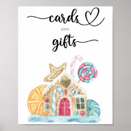 Huisje van peperkoek - kaarten en cadeaus baby sho poster
