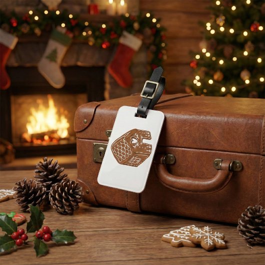 Huisje van peperkoek Kerstkoek Bagagelabel