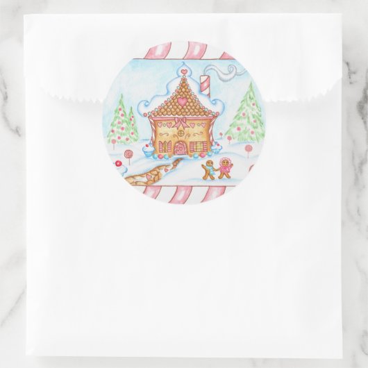 Huisje van peperkoek Sticker (Tas)