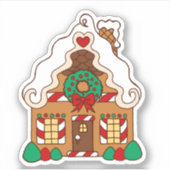 Huisje van peperkoek sticker  (Voorkant)