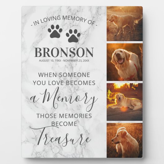 Huisje voor asurna of aandenken aan huisdier Marme Fotoplaat (Voorkant)